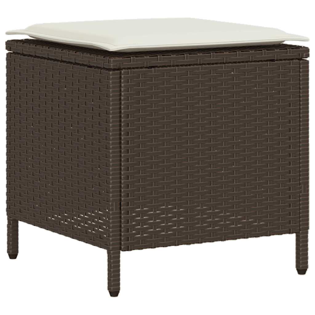 vidaXL Set Divano da Giardino 6 pz con Cuscini Marrone in Polyrattan