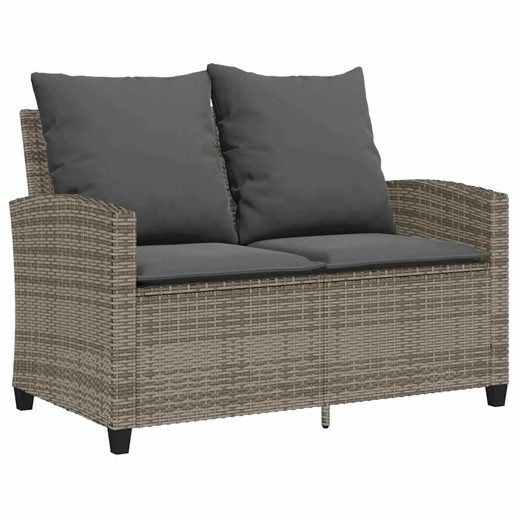 vidaXL Set Divano da Giardino 6 pz con Cuscini Grigio in Polyrattan