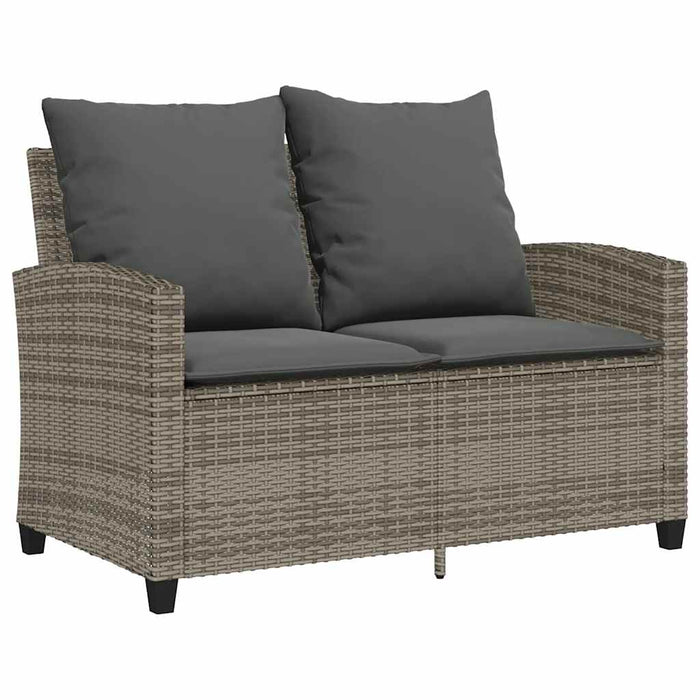 vidaXL Set Divano da Giardino 6 pz con Cuscini Grigio in Polyrattan