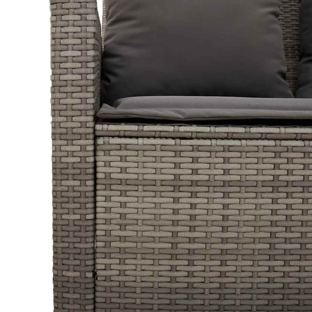 vidaXL Set Divano da Giardino 6 pz con Cuscini Grigio in Polyrattan