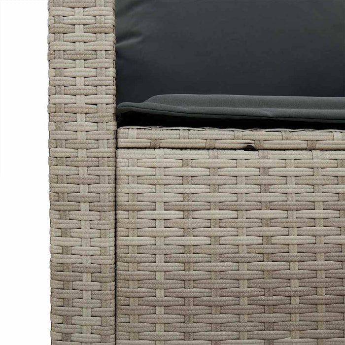 Set Divano da Giardino 6pz con Cuscini Grigio Chiaro Polyrattan 3324589