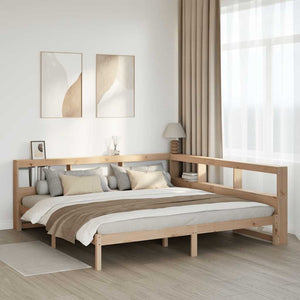 vidaXL Letto Libreria senza Materasso 200x200 cm in Legno di Pino