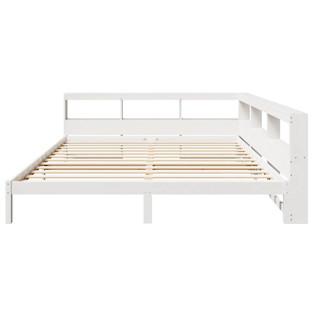 vidaXL Letto Libreria senza Materasso Bianco 200x200 cm Legno di Pino