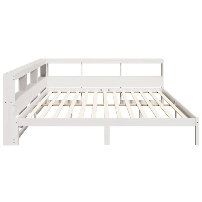 vidaXL Letto Libreria senza Materasso Bianco 200x200 cm Legno di Pino
