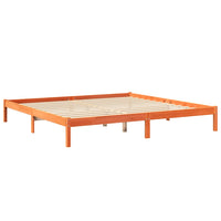 vidaXL Letto Libreria senza Materasso Marrone Cera 180x200 cm in Pino