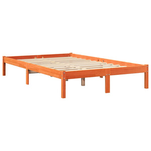 vidaXL Letto Libreria senza Materasso Marrone Cera 120x200 cm in Pino