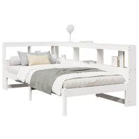 vidaXL Letto Libreria senza Materasso Bianco 100x200 cm Legno di Pino