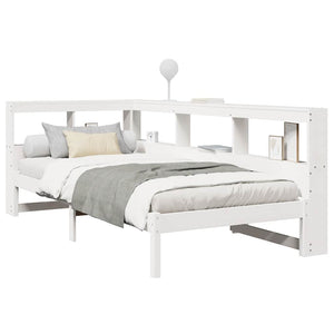 vidaXL Letto Libreria senza Materasso Bianco 100x200 cm Legno di Pino