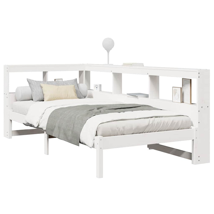 vidaXL Letto Libreria senza Materasso Bianco 100x200 cm Legno di Pino