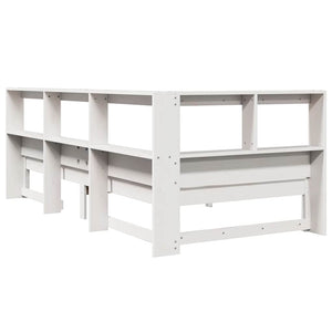 vidaXL Letto Libreria senza Materasso Bianco 100x200 cm Legno di Pino