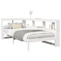 vidaXL Letto Libreria senza Materasso Bianca 90x200 cm Legno di Pino