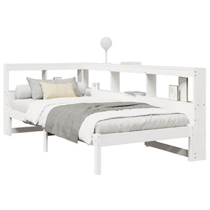 vidaXL Letto Libreria senza Materasso Bianca 90x200 cm Legno di Pino