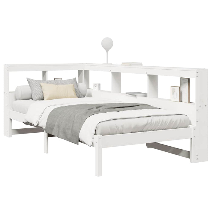 vidaXL Letto Libreria senza Materasso Bianca 90x200 cm Legno di Pino