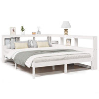 vidaXL Letto Libreria senza Materasso Bianco 140x190 cm Legno di Pino