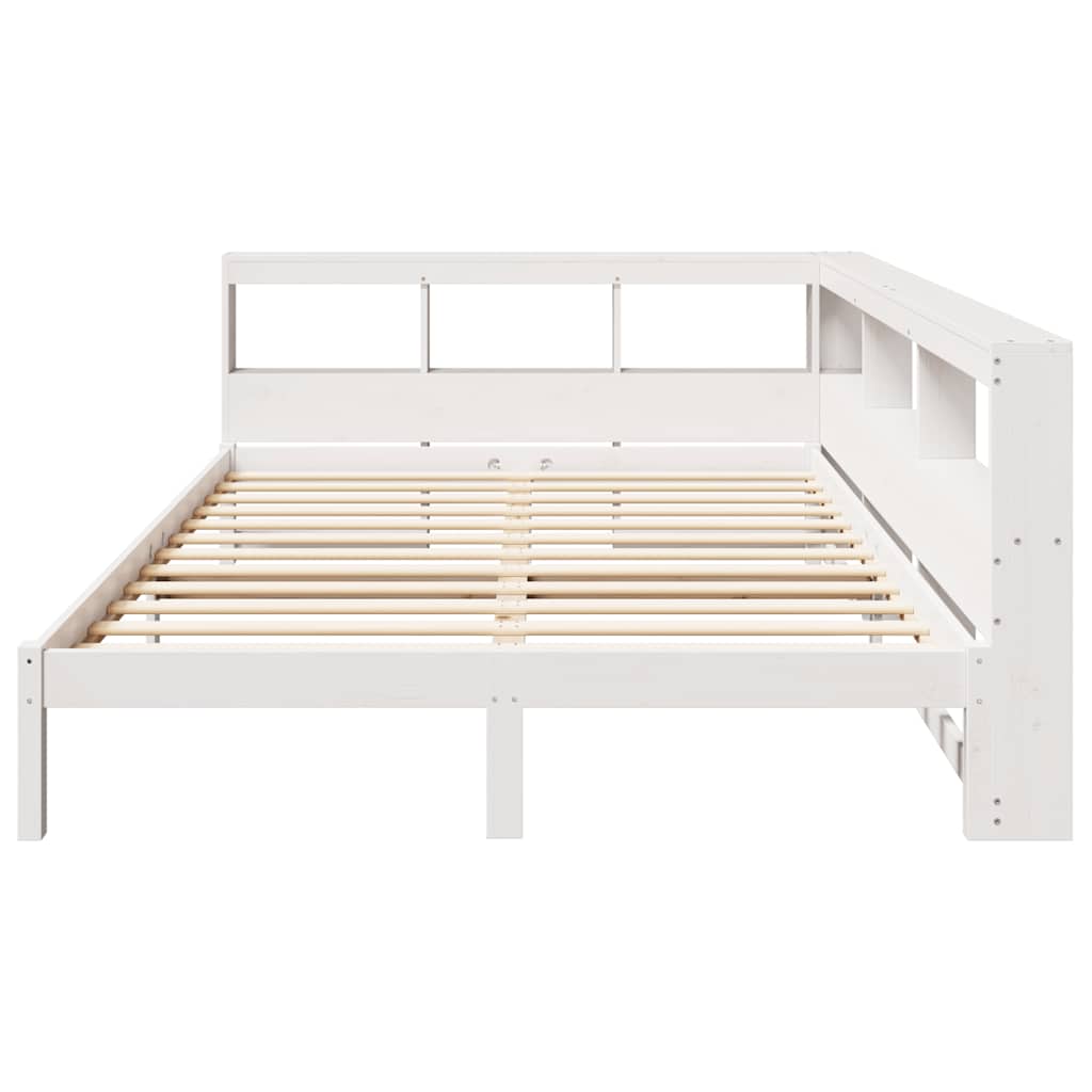 vidaXL Letto Libreria senza Materasso Bianco 140x190 cm Legno di Pino
