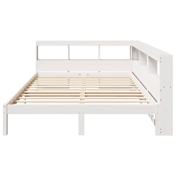 vidaXL Letto Libreria senza Materasso Bianco 140x190 cm Legno di Pino