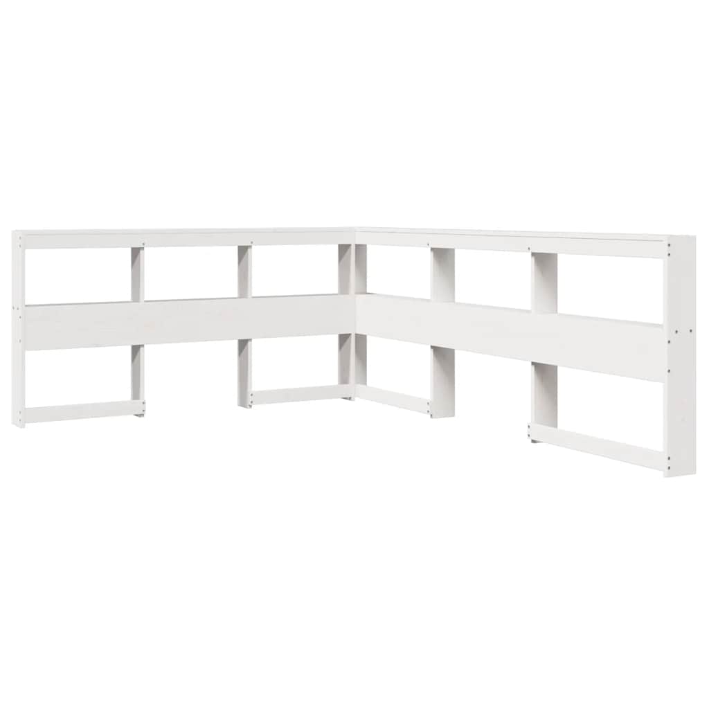 vidaXL Letto Libreria senza Materasso Bianco 140x190 cm Legno di Pino