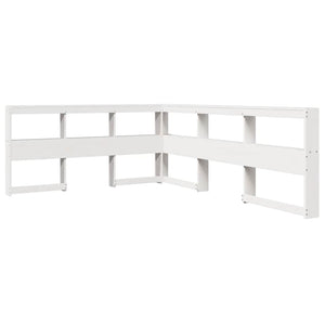vidaXL Letto Libreria senza Materasso Bianco 140x190 cm Legno di Pino