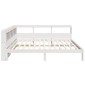 vidaXL Letto Libreria senza Materasso Bianco 140x190 cm Legno di Pino