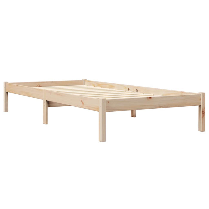 Giroletto con Libreria senza Materasso-Struttura Letto con contenitore 75x190 cm in Legno Pino 280405