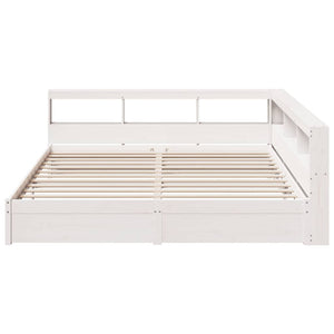 vidaXL Letto Libreria senza Materasso Bianco 200x200 cm Legno di Pino