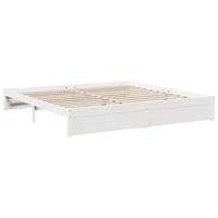vidaXL Letto Libreria senza Materasso Bianco 200x200 cm Legno di Pino