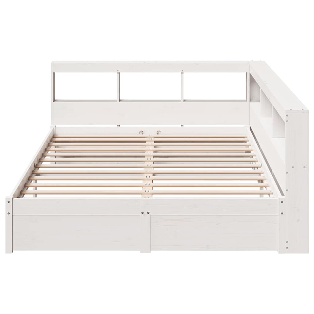vidaXL Letto Libreria senza Materasso Bianco 150x200 cm Legno di Pino