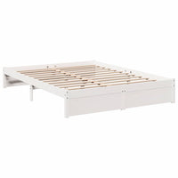 vidaXL Letto Libreria senza Materasso Bianco 150x200 cm Legno di Pino