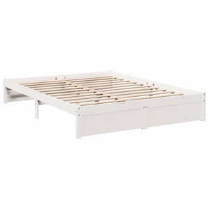 vidaXL Letto Libreria senza Materasso Bianco 150x200 cm Legno di Pino
