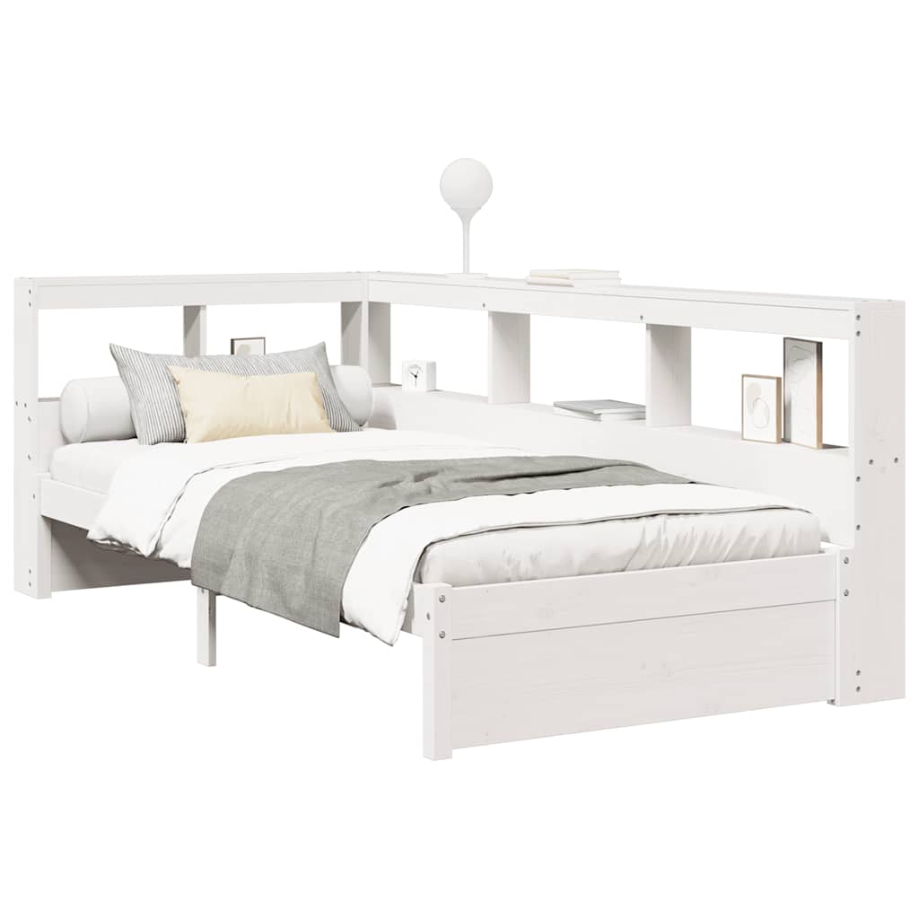 vidaXL Letto Libreria senza Materasso Bianca 90x200 cm Legno di Pino