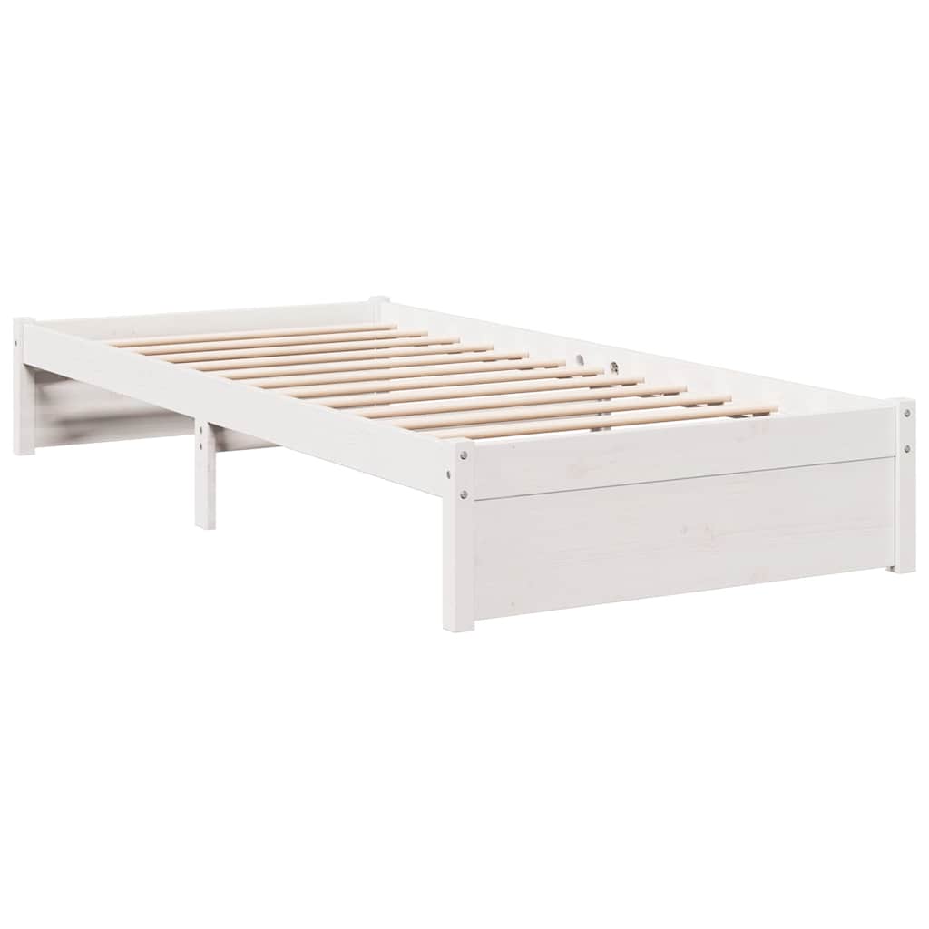 vidaXL Letto Libreria senza Materasso Bianca 90x200 cm Legno di Pino