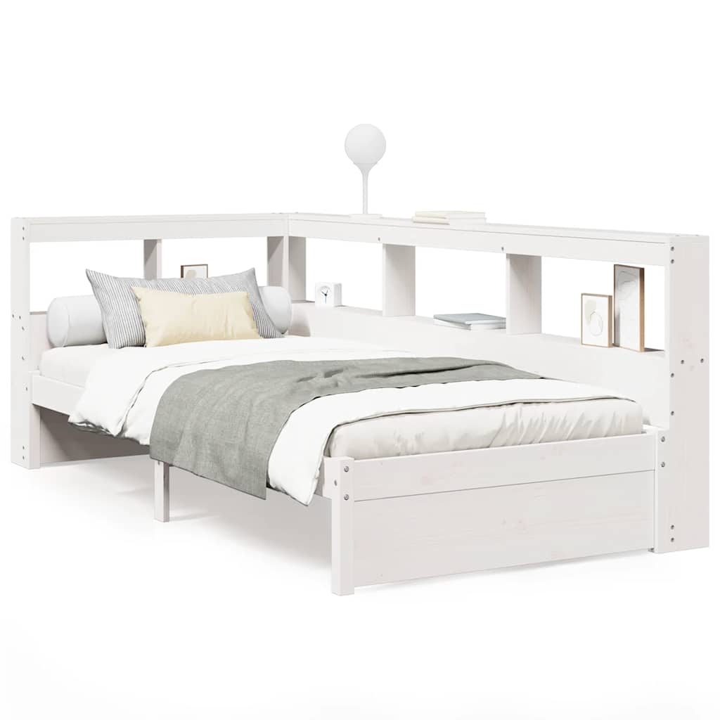 Letto con Libreria senza Materasso 75x190 cm in Legno Pino