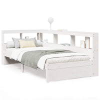 Letto con Libreria senza Materasso 75x190 cm in Legno Pino