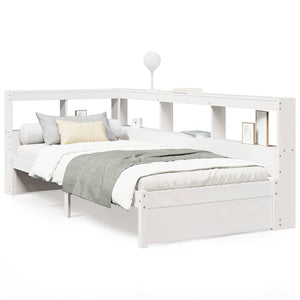 Letto con Libreria senza Materasso 75x190 cm in Legno Pino