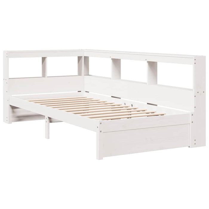 Letto con Libreria senza Materasso 75x190 cm in Legno Pino