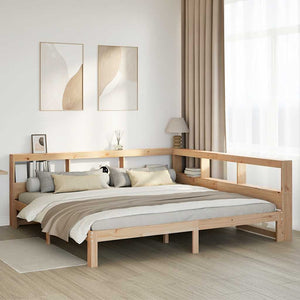 vidaXL Letto Libreria senza Materasso 200x200 cm in Legno di Pino