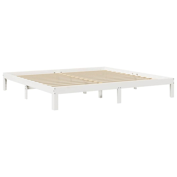 vidaXL Letto Libreria senza Materasso Bianco 200x200 cm Legno di Pino