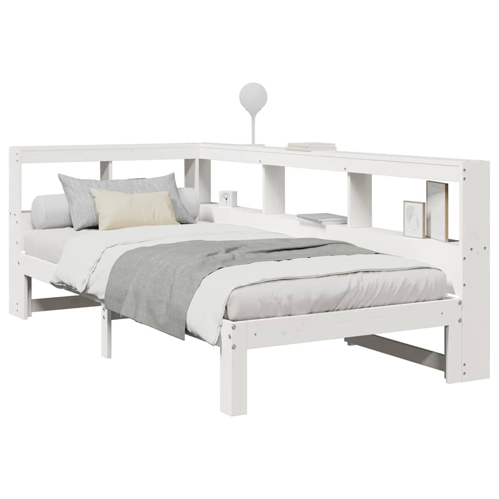 vidaXL Letto Libreria senza Materasso Bianca 90x200 cm Legno di Pino