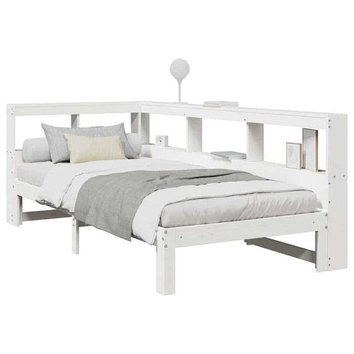 vidaXL Letto Libreria senza Materasso Bianca 90x200 cm Legno di Pino