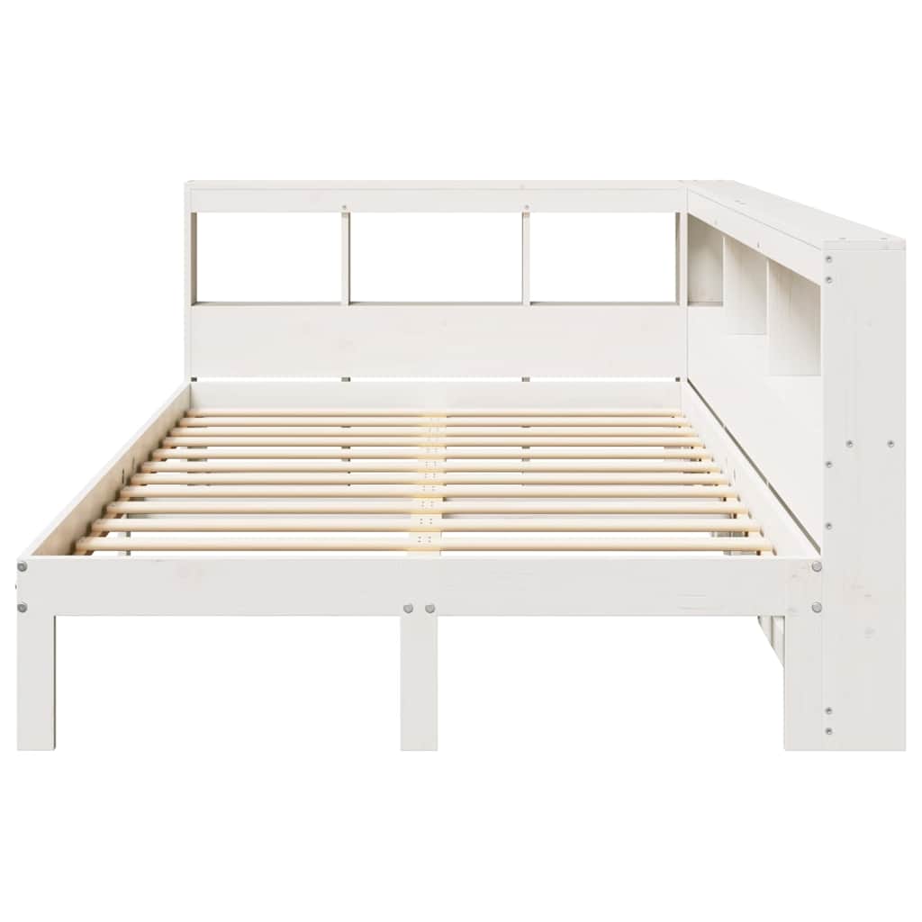 vidaXL Letto Libreria senza Materasso Bianco 135x190 cm Legno di Pino
