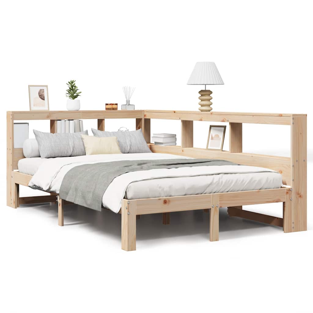 Letto Libreria senza Materasso 120x190cm Legno Massello di Pino 3324400