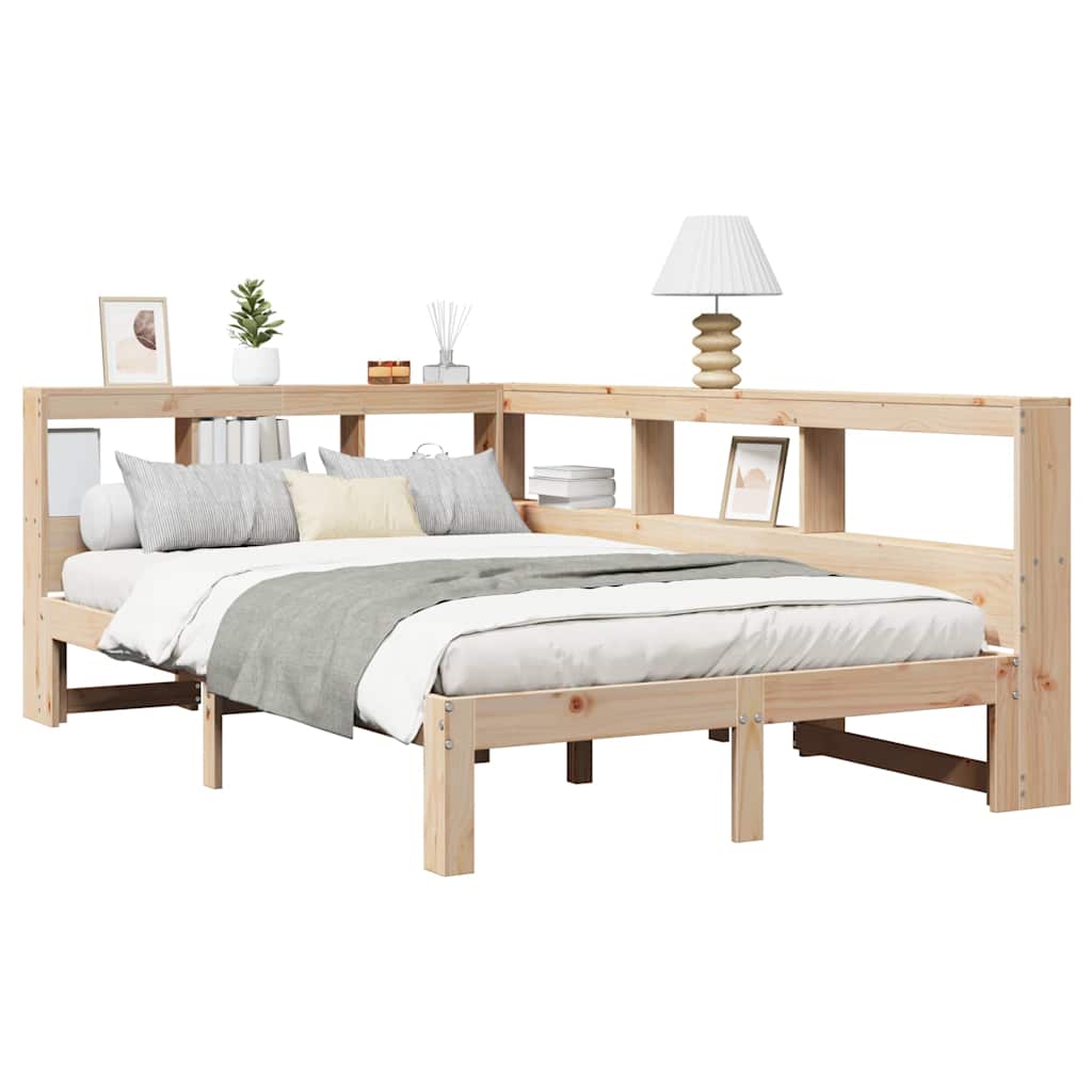 Letto Libreria senza Materasso 120x190cm Legno Massello di Pino 3324400