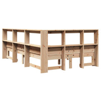 Letto Libreria senza Materasso 120x190cm Legno Massello di Pino 3324400