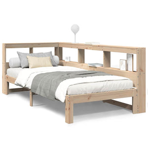 vidaXL Letto Libreria senza Materasso 90x190 cm Legno Massello Pino