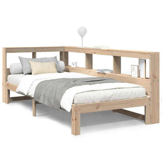 vidaXL Letto Libreria senza Materasso 90x190 cm Legno Massello Pino
