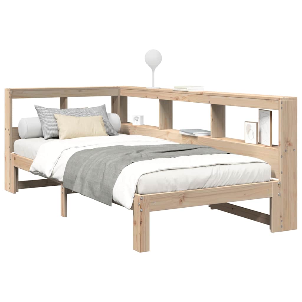 vidaXL Letto Libreria senza Materasso 90x190 cm Legno Massello Pino