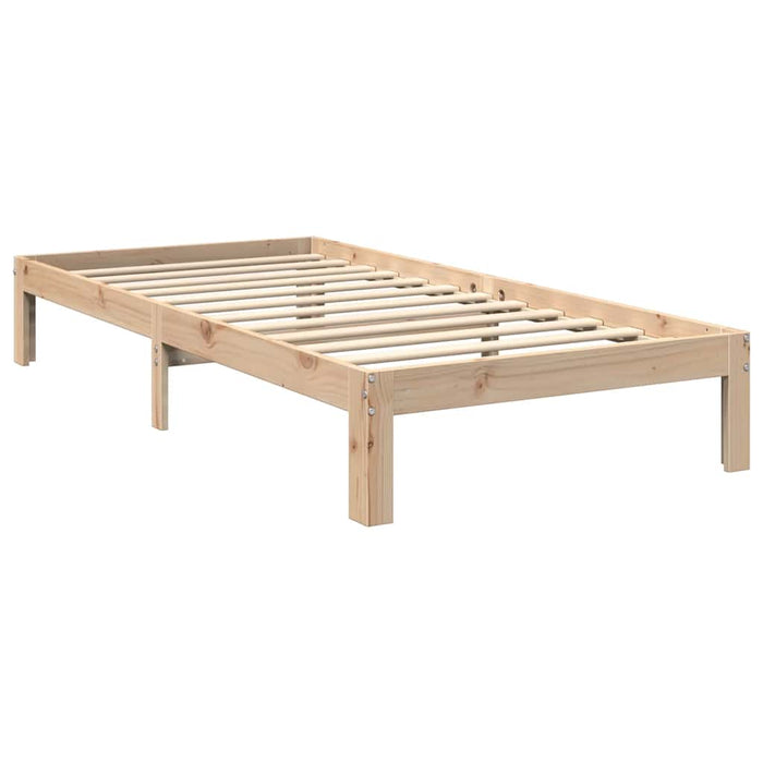 vidaXL Letto Libreria senza Materasso 90x190 cm Legno Massello Pino