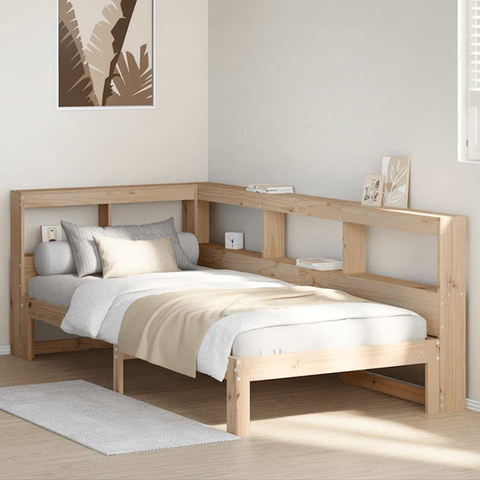 vidaXL Letto Libreria senza Materasso 90x190 cm Legno Massello Pino