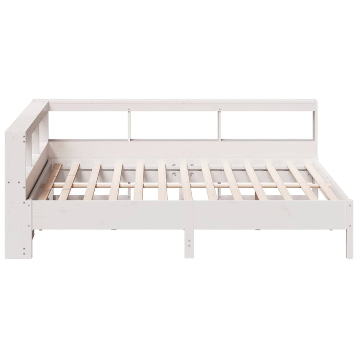 vidaXL Letto Libreria senza Materasso Bianco 160x200 cm Legno di Pino