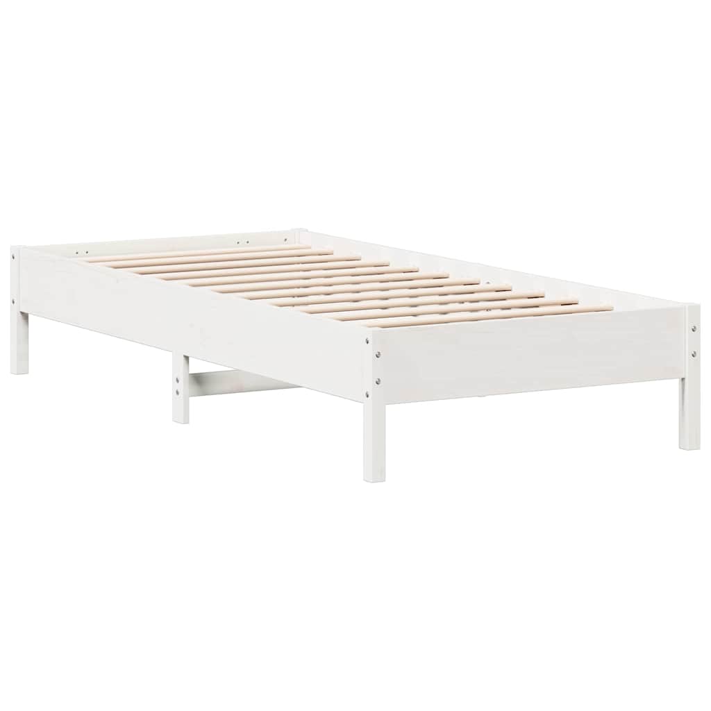 vidaXL Letto Libreria senza Materasso Bianco 100x200 cm Legno di Pino